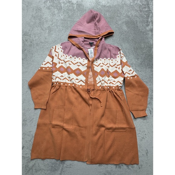 torrid Sweaters - Torrid Sweater Womens 3X‎ 22-24 Hooded Anorak Aztec Cardigan NWT Pockets